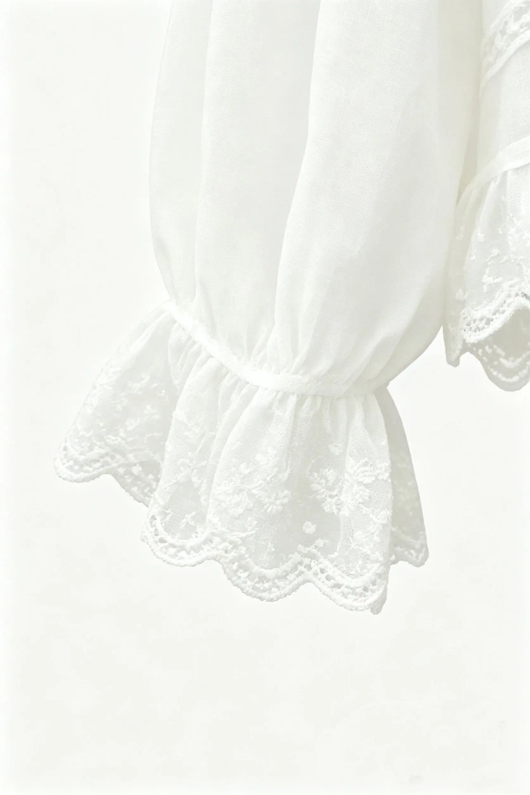 An image of a   11597 Lace Trim Blouse by  Mirra Masa