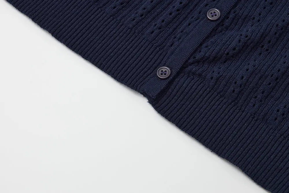 An image of a   11649 Pointelle Knit Cardigan by  Mirra Masa