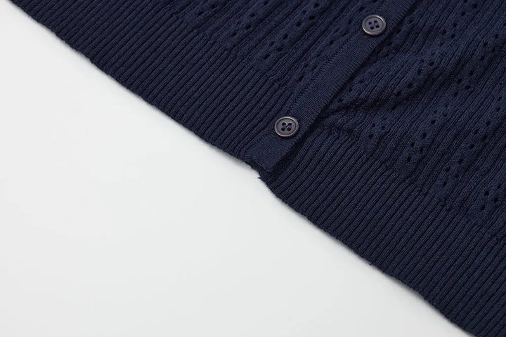 An image of a   11649 Pointelle Knit Cardigan by  Mirra Masa