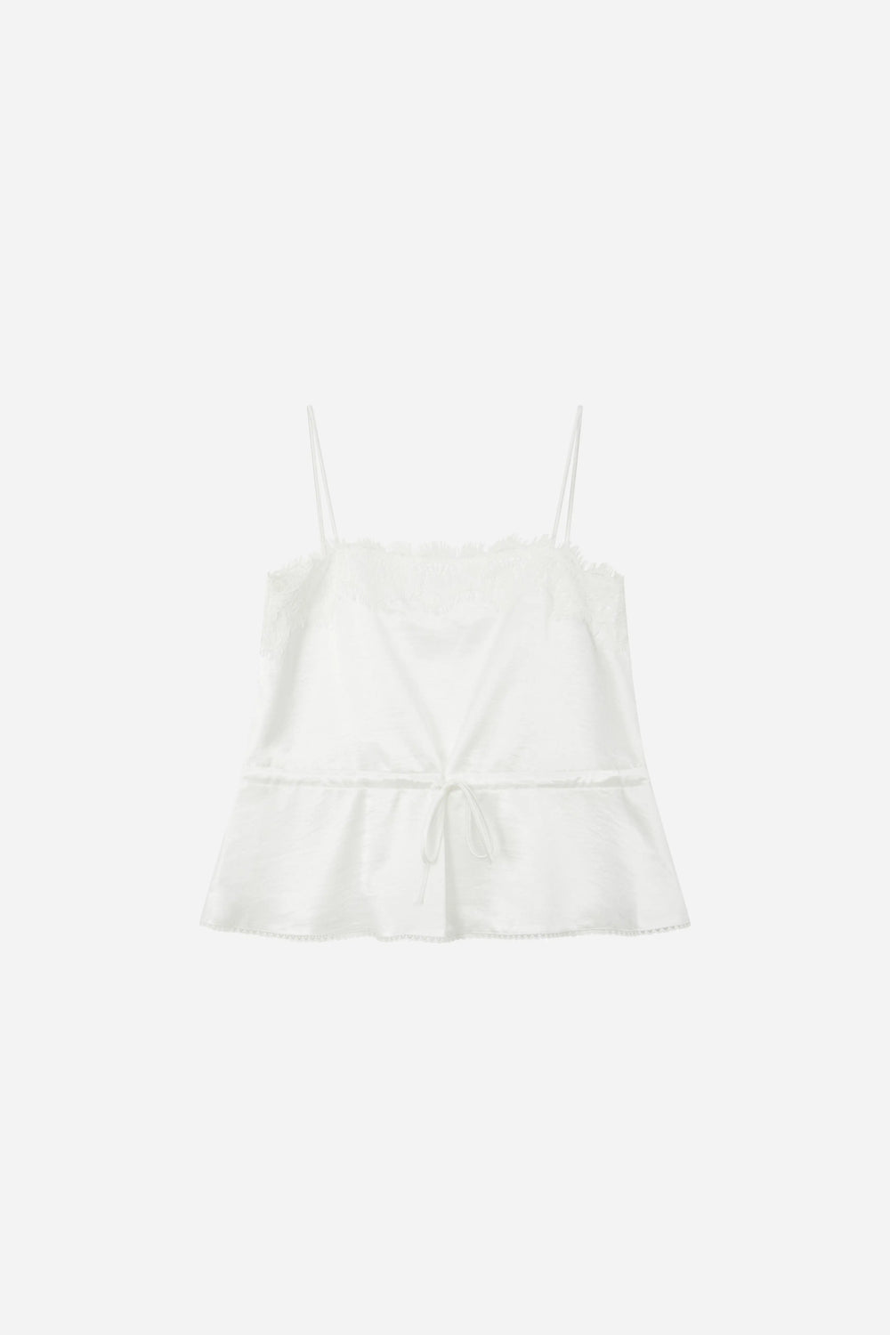 An image of a   11654 Lace-Trim Peplum Cami by  Mirra Masa
