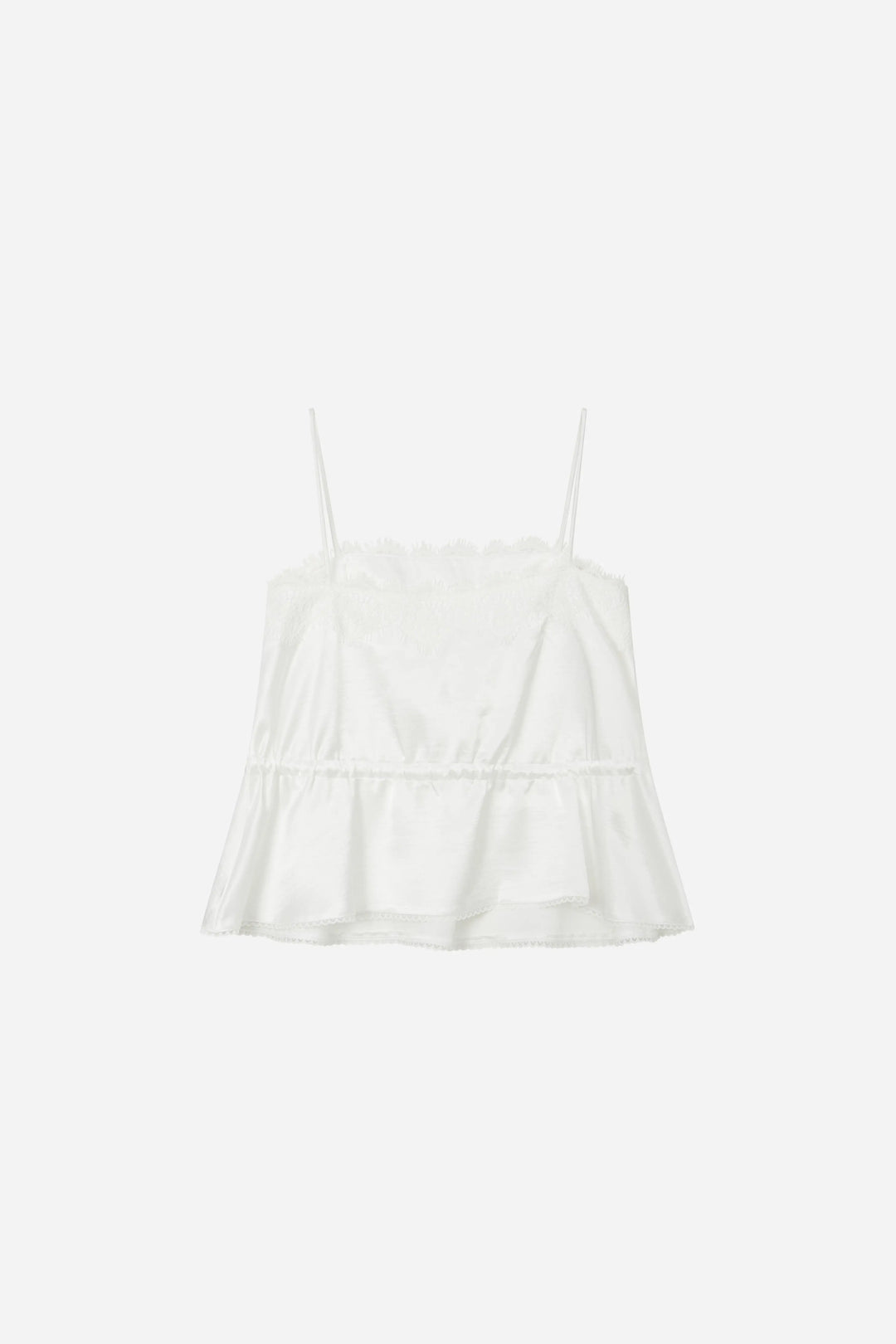 An image of a   11654 Lace-Trim Peplum Cami by  Mirra Masa