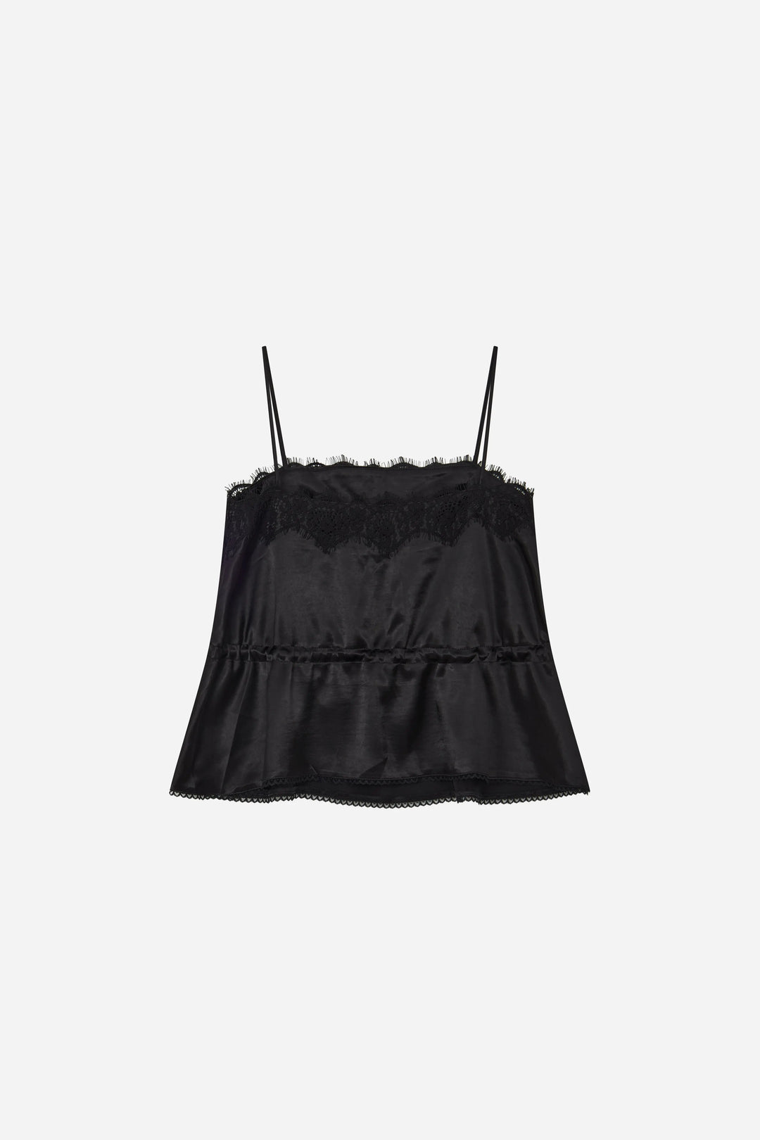 An image of a   11654 Lace-Trim Peplum Cami by  Mirra Masa