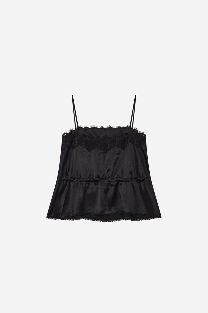 An image of a   11654 Lace-Trim Peplum Cami by  Mirra Masa