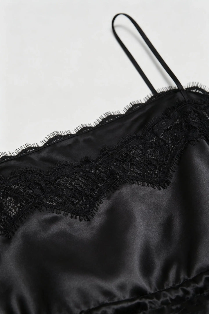 An image of a   11654 Lace-Trim Peplum Cami by  Mirra Masa