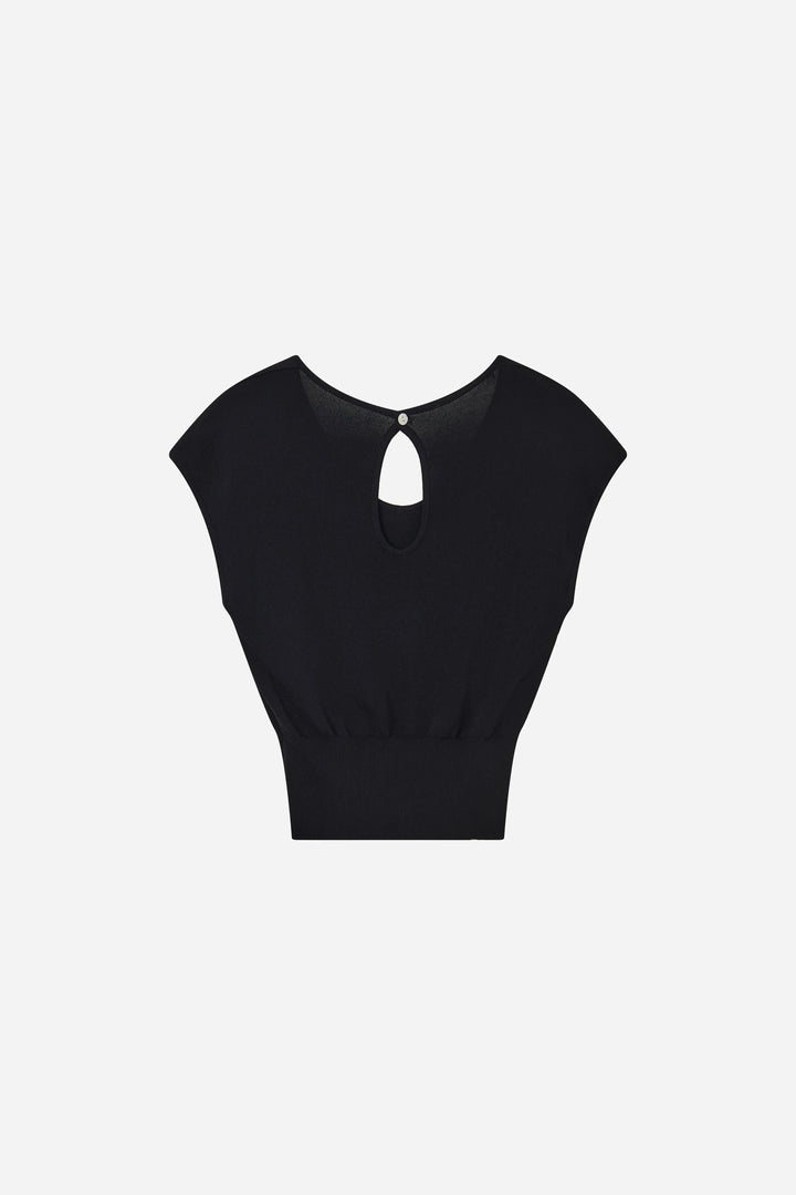 An image of a   11745 The Sculpted Cutout Top by  Mirra Masa