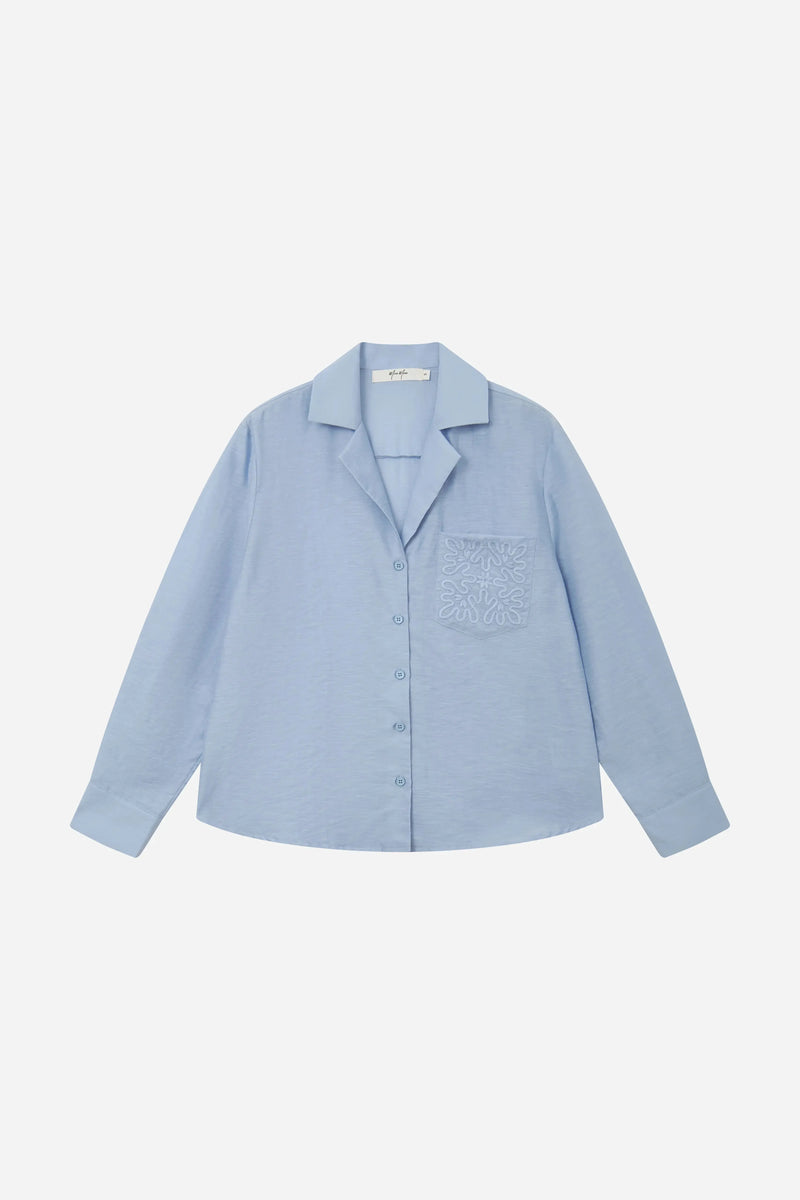 11770 Tencel Cotton Blend Embroidered Shirt