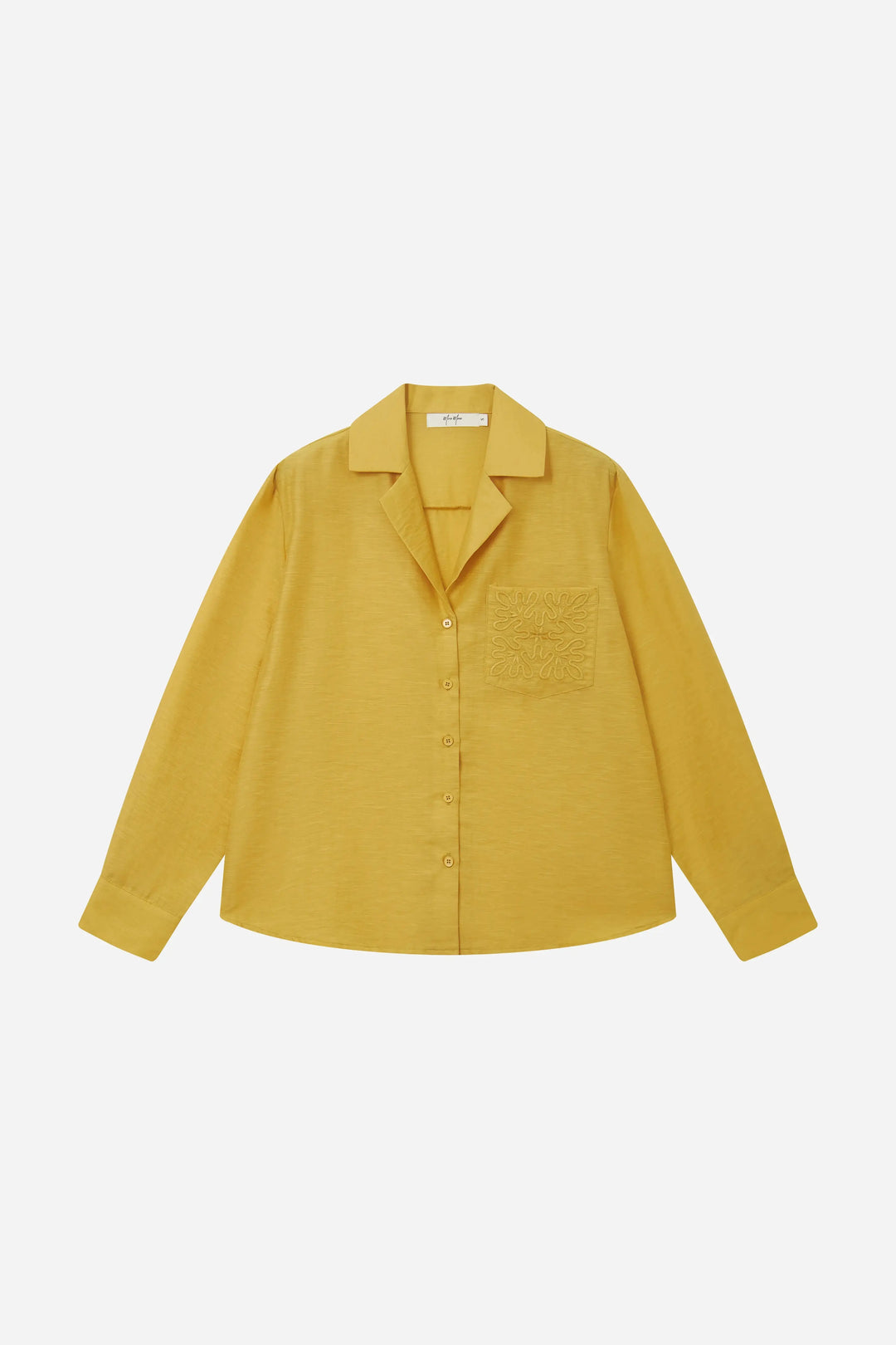 An image of a   11770 Tencel Cotton Blend Embroidered Shirt by  Mirra Masa