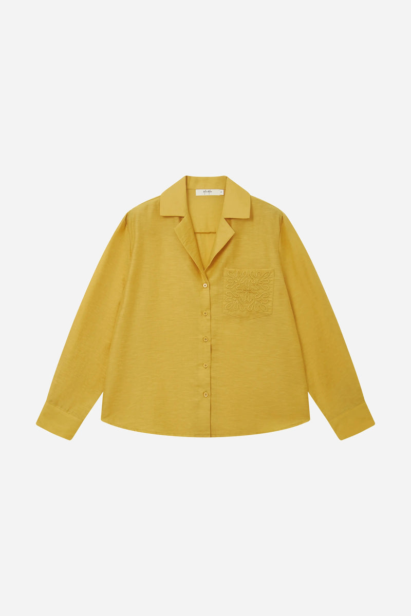 11770 Tencel Cotton Blend Embroidered Shirt