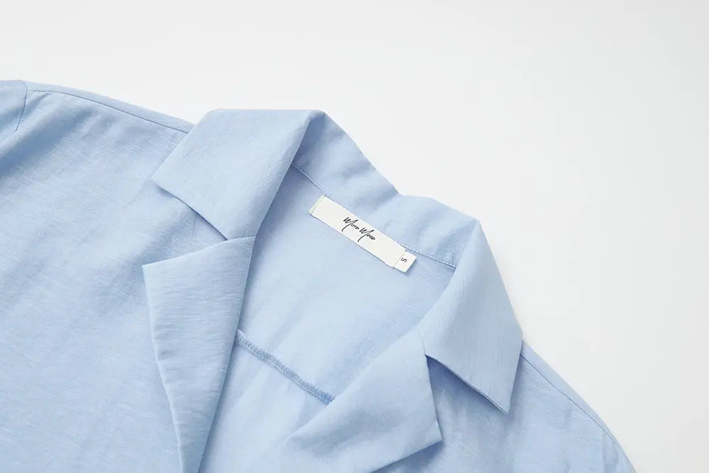 An image of a   11770 Tencel Cotton Blend Embroidered Shirt by  Mirra Masa
