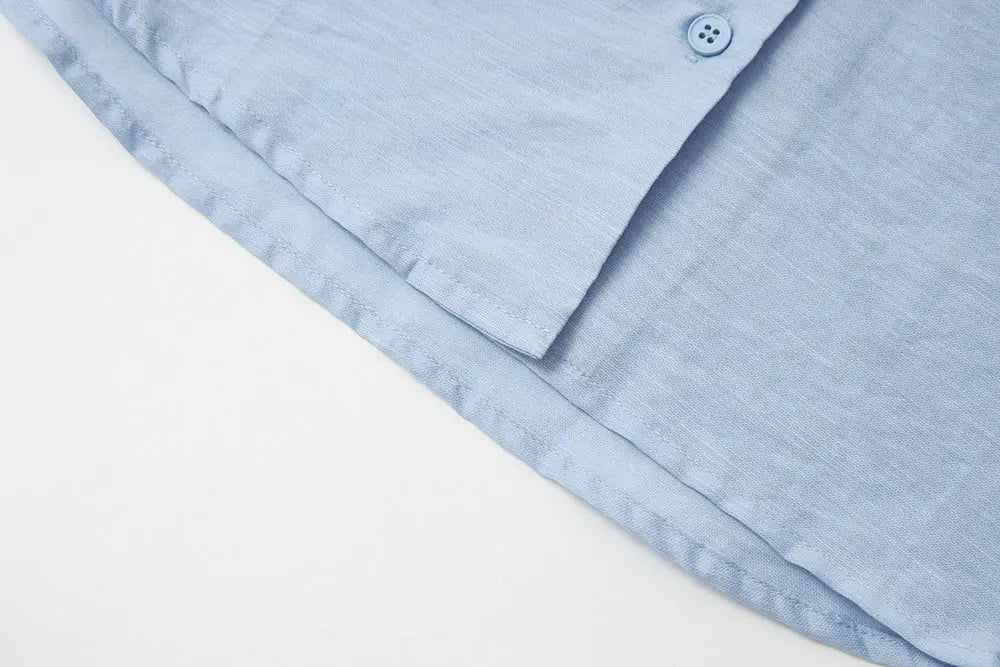An image of a   11770 Tencel Cotton Blend Embroidered Shirt by  Mirra Masa