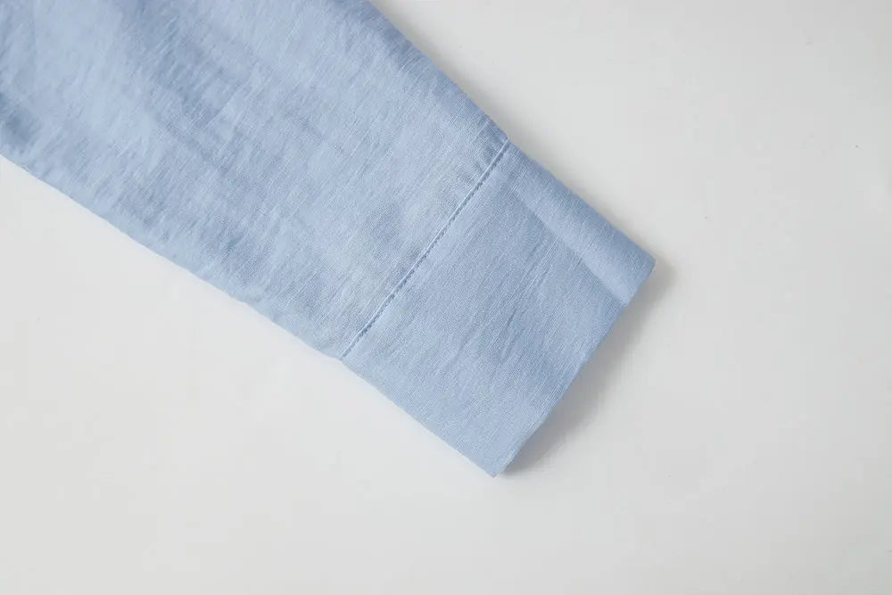 An image of a   11770 Tencel Cotton Blend Embroidered Shirt by  Mirra Masa