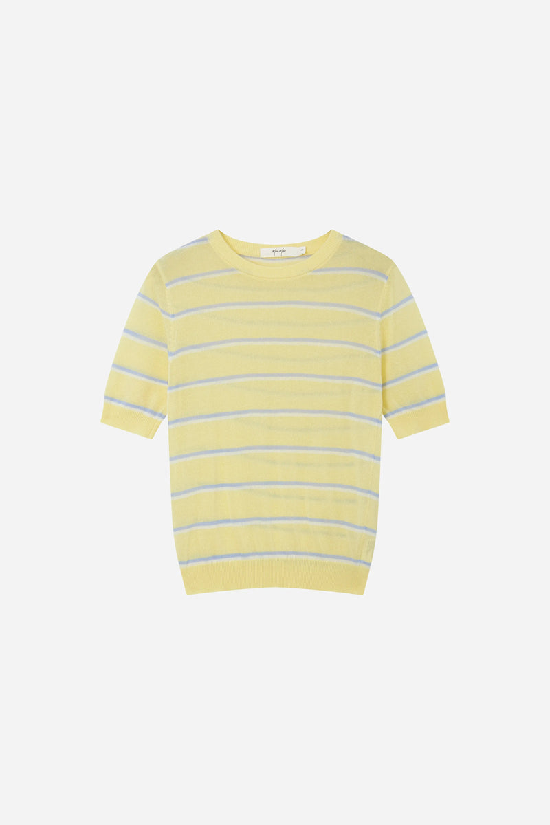 11783 Striped Short-Sleeve Knit