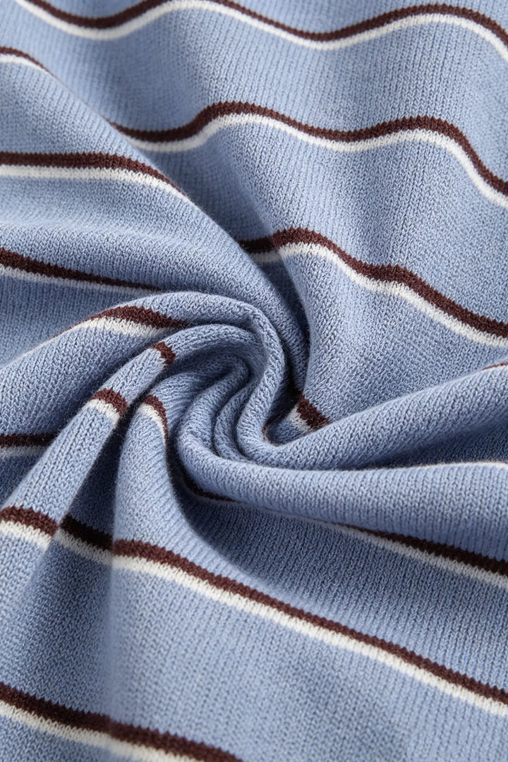 An image of a   11783 Striped Short-Sleeve Knit by  Mirra Masa
