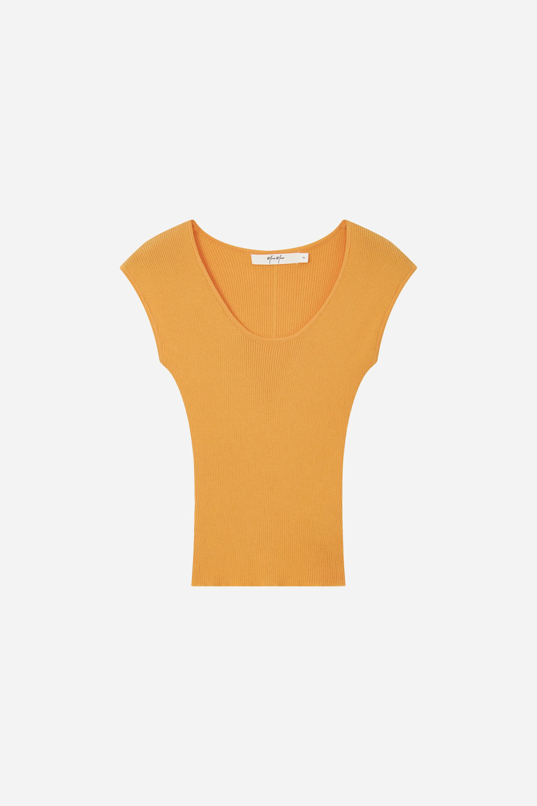 An image of a   11788 Ribbed Scoop Neck Top by  Mirra Masa