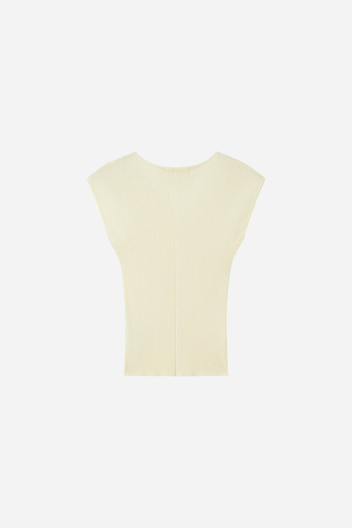 An image of a   11788 Ribbed Scoop Neck Top by  Mirra Masa