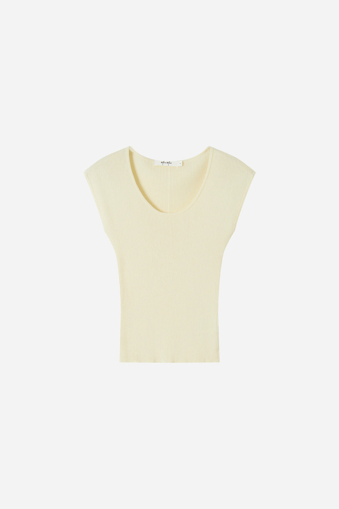 An image of a   11788 Ribbed Scoop Neck Top by  Mirra Masa