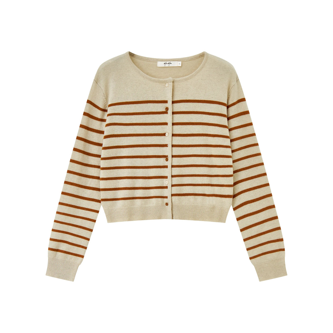 An image of a   11883 Striped Cardigan by  Mirra Masa