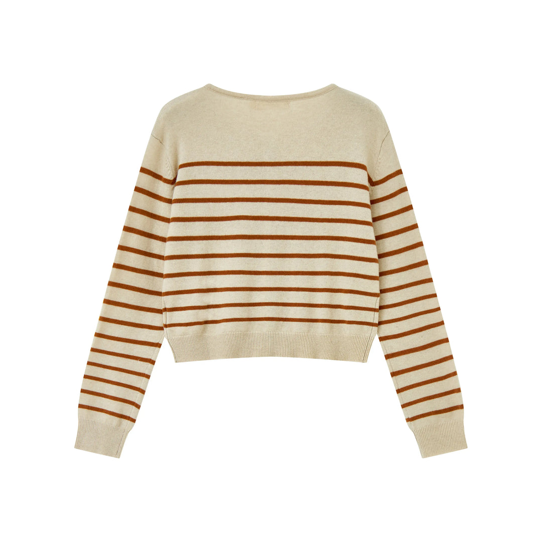 An image of a   11883 Striped Cardigan by  Mirra Masa