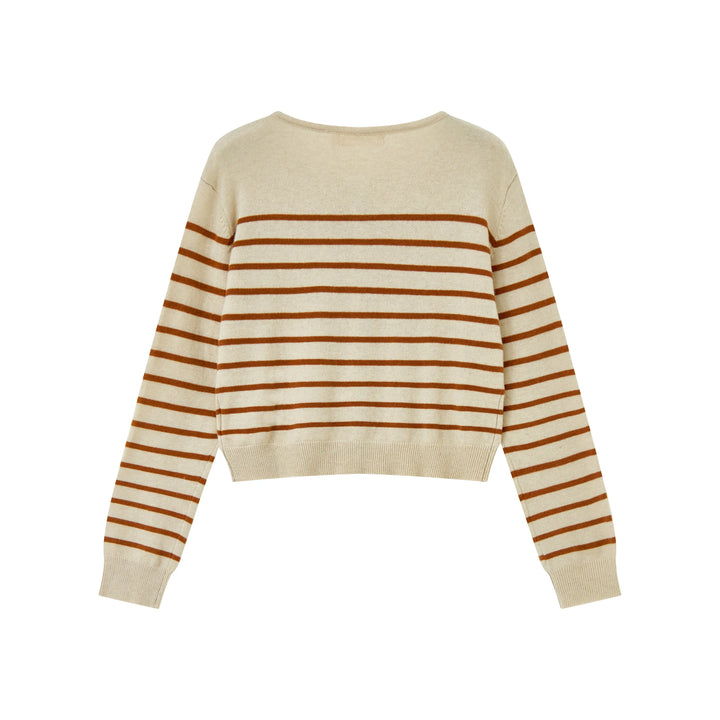 An image of a   11883 Striped Cardigan by  Mirra Masa