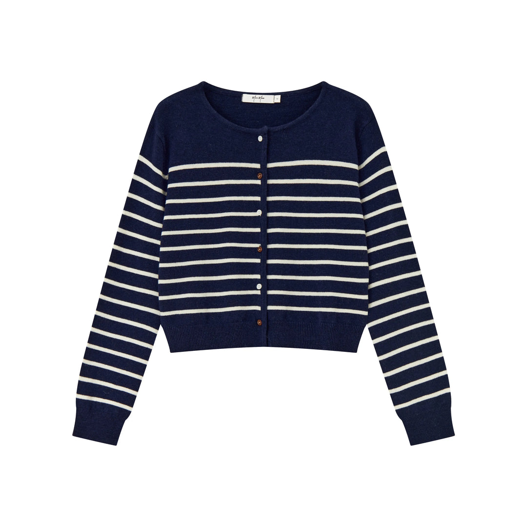 An image of a   11883 Striped Cardigan by  Mirra Masa