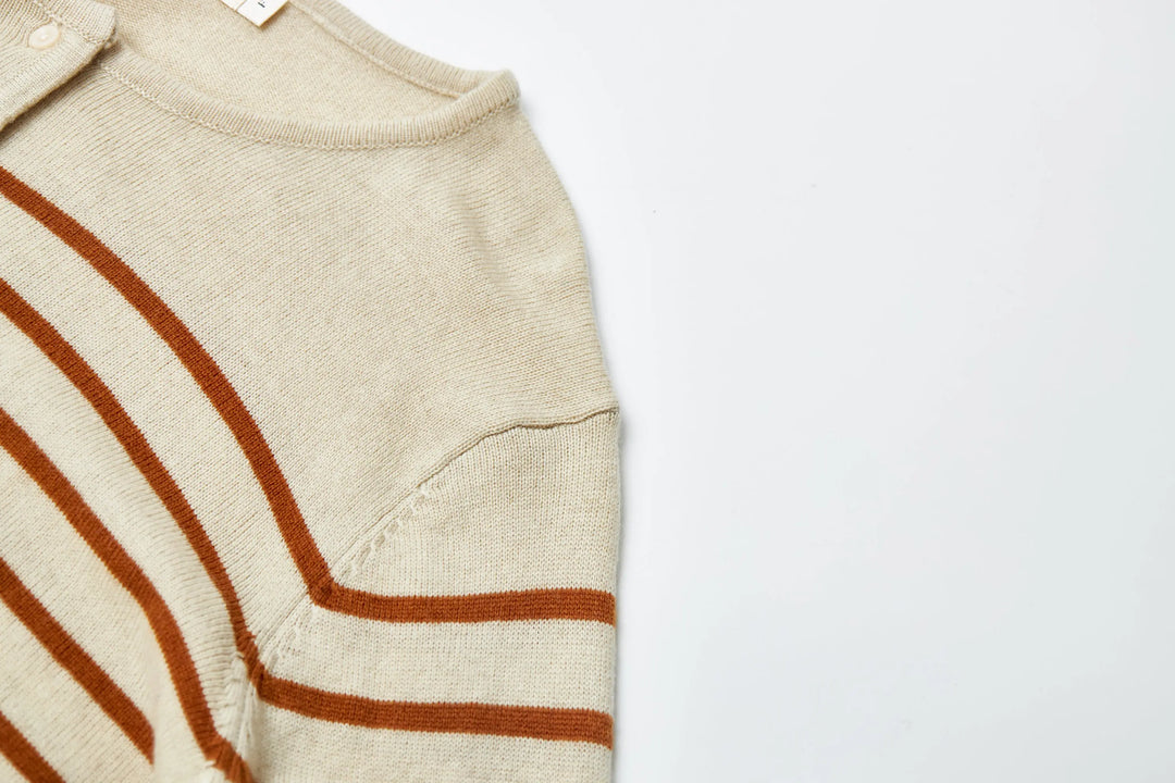 An image of a   11883 Striped Cardigan by  Mirra Masa