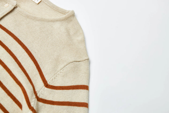 An image of a   11883 Striped Cardigan by  Mirra Masa