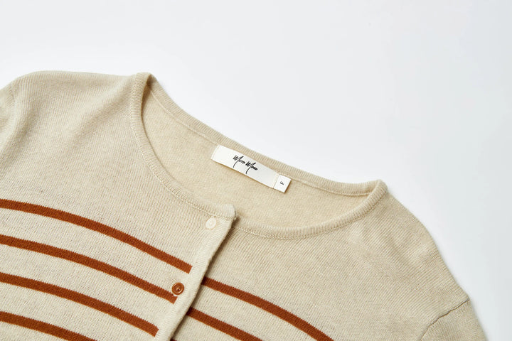 An image of a   11883 Striped Cardigan by  Mirra Masa