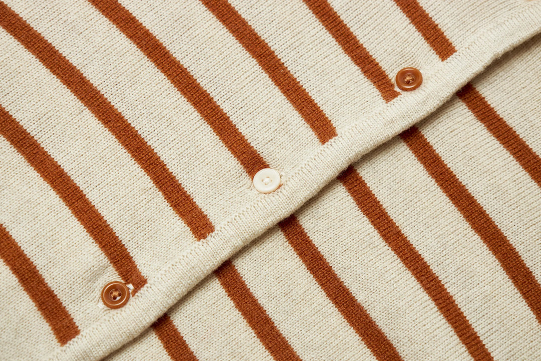 An image of a   11883 Striped Cardigan by  Mirra Masa