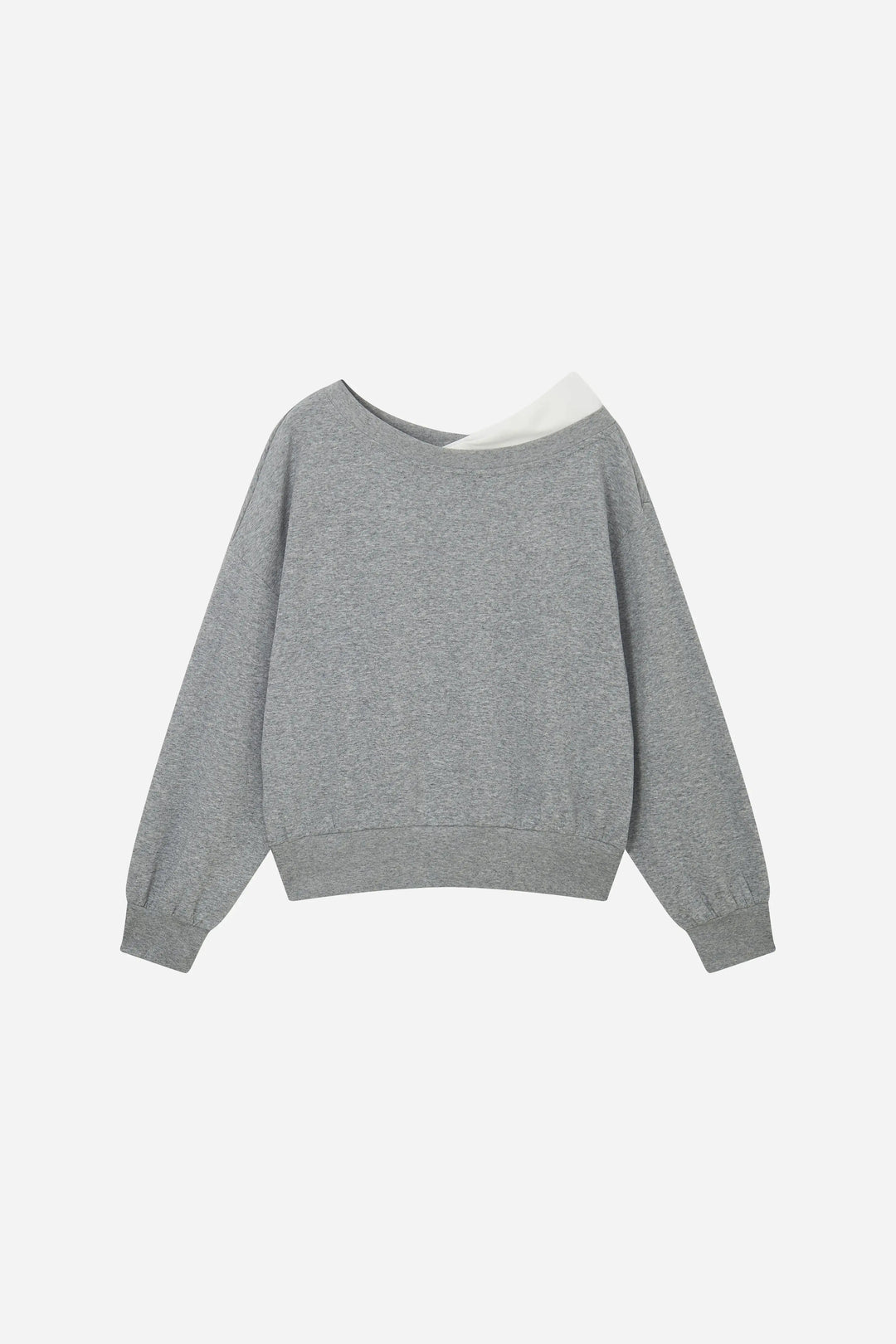 An image of a   11887 Layered Boatneck Sweatshirt by  Mirra Masa