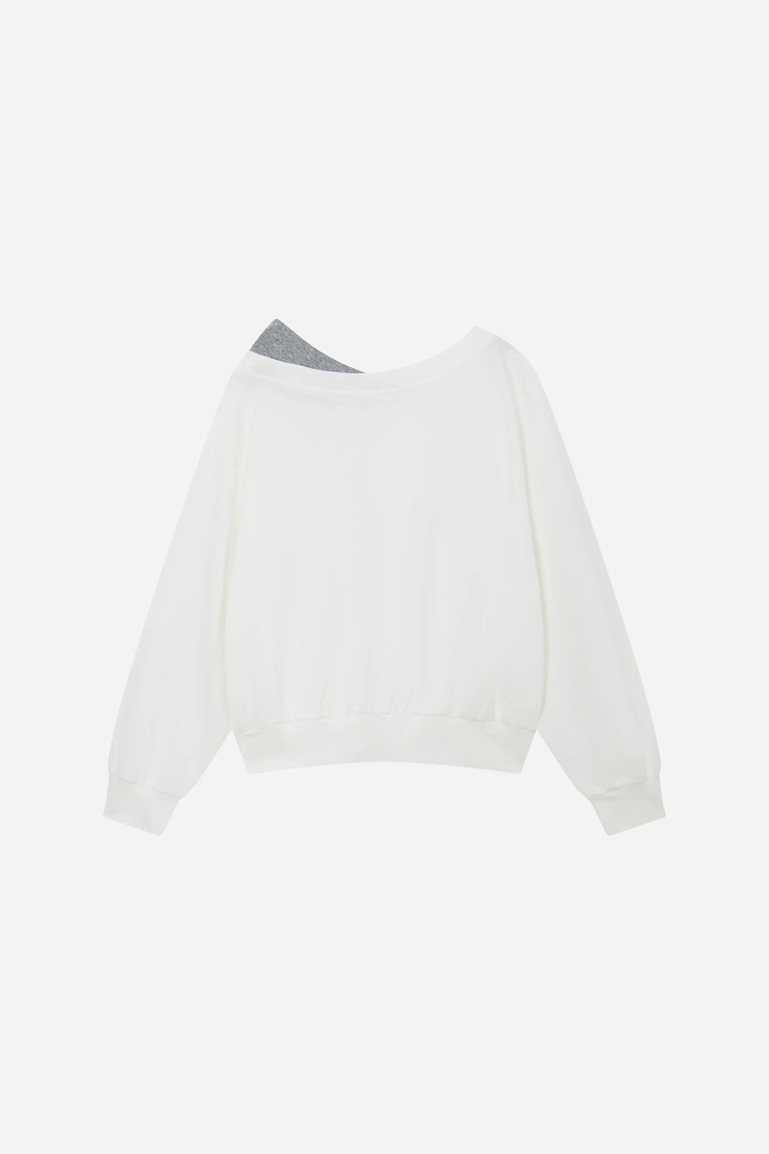 An image of a   11887 Layered Boatneck Sweatshirt by  Mirra Masa