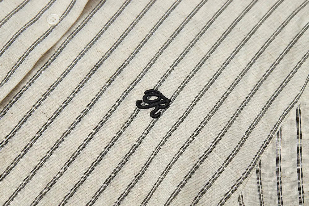 An image of a   11904 Striped Button-Down Shirt by  Mirra Masa