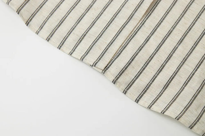 An image of a   11904 Striped Button-Down Shirt by  Mirra Masa