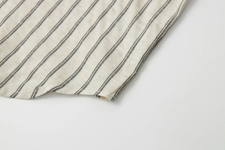 An image of a   11904 Striped Button-Down Shirt by  Mirra Masa