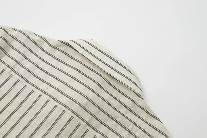 An image of a   11904 Striped Button-Down Shirt by  Mirra Masa