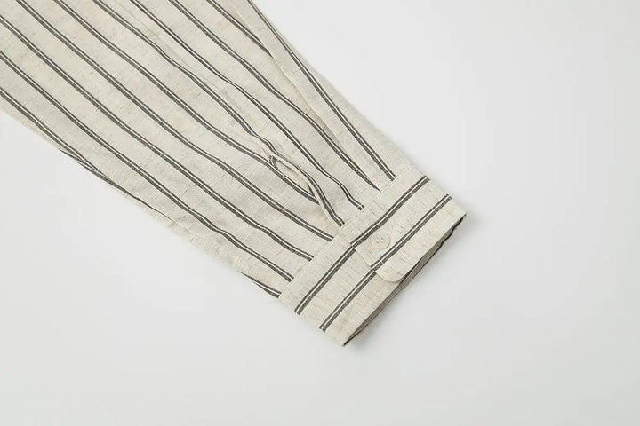 An image of a   11904 Striped Button-Down Shirt by  Mirra Masa