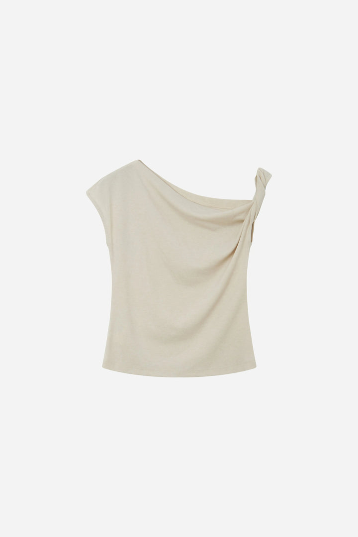 An image of a   11906 The Sculptural Cowl Top by  Mirra Masa