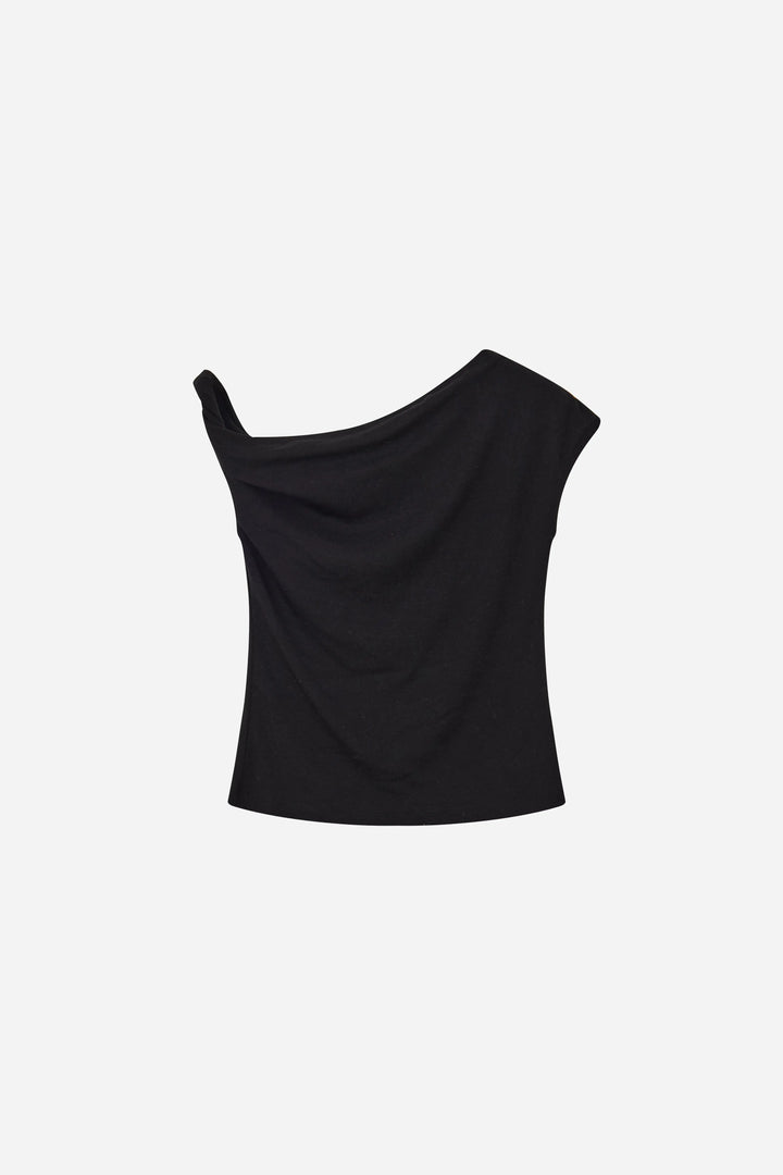 An image of a   11906 The Sculptural Cowl Top by  Mirra Masa