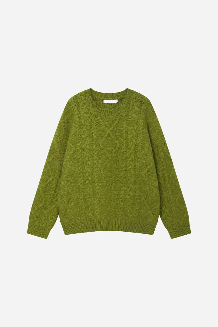 An image of a   11947 Cable Knit Sweater by  Mirra Masa