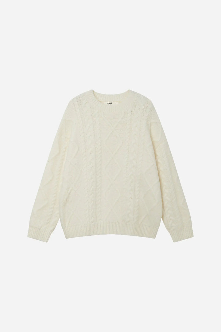 An image of a   11947 Cable Knit Sweater by  Mirra Masa