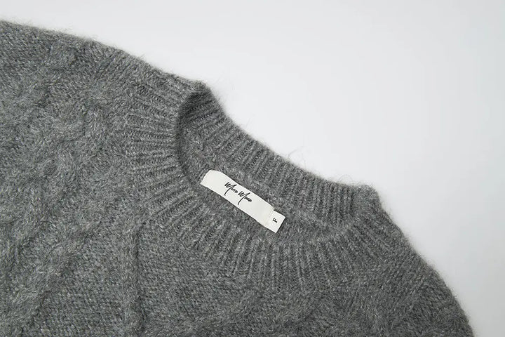 An image of a   11947 Cable Knit Sweater by  Mirra Masa