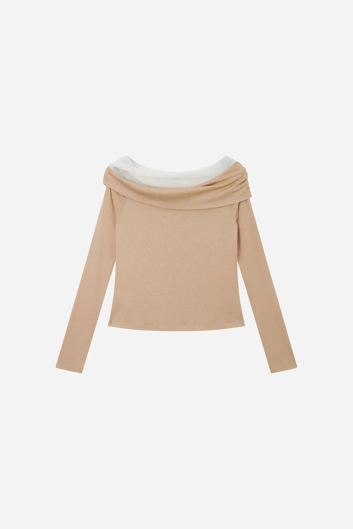 An image of a   11967 Layered Off-Shoulder Top by  Mirra Masa