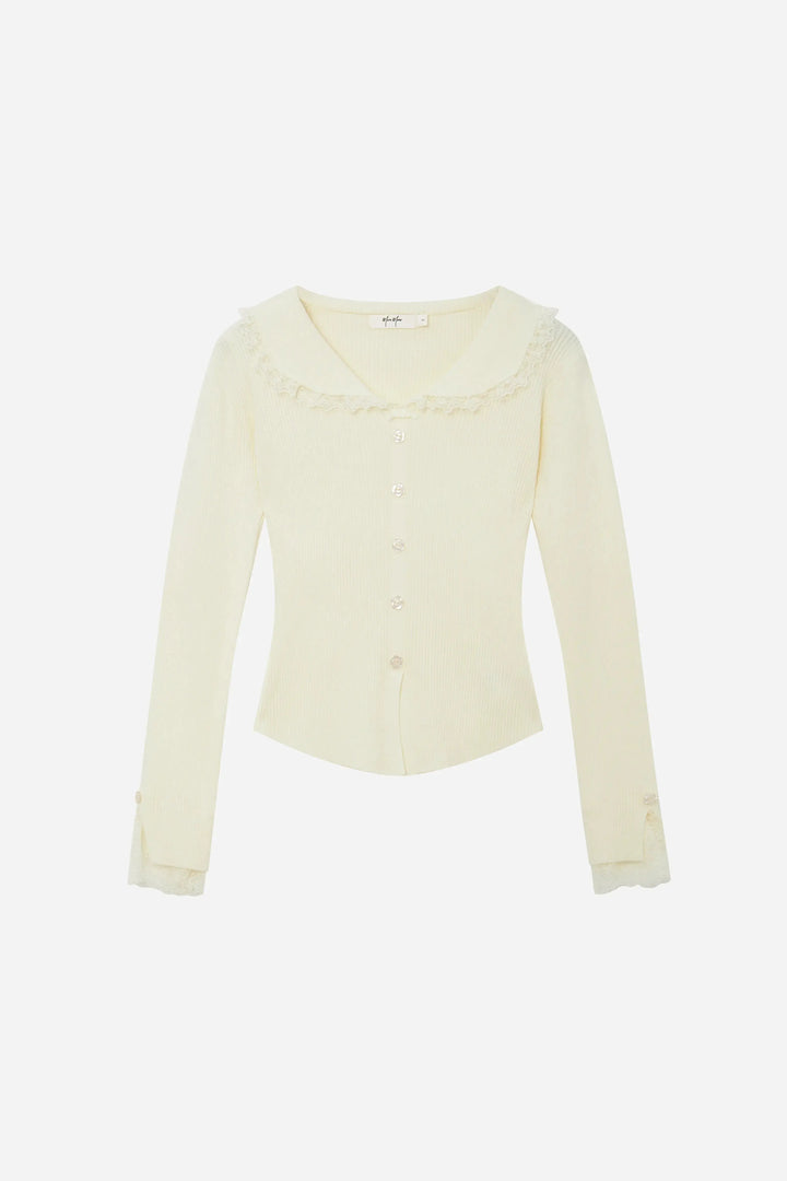 An image of a   11978 Ribbed and Fitted Layering Knit Top by  Mirra Masa