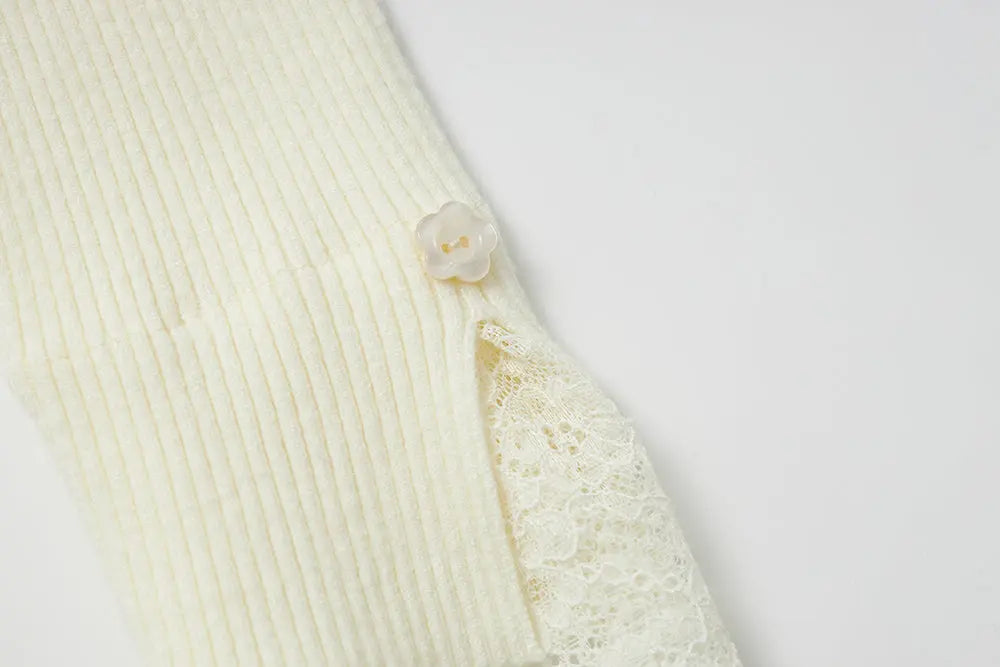 An image of a   11978 Ribbed and Fitted Layering Knit Top by  Mirra Masa