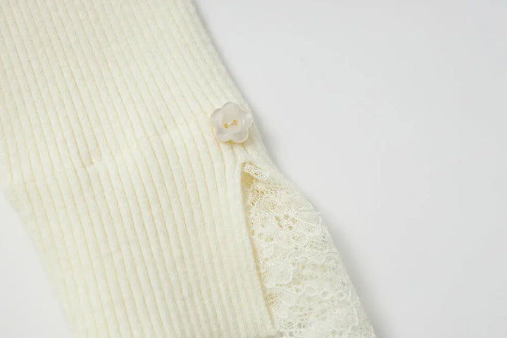 An image of a   11978 Ribbed and Fitted Layering Knit Top by  Mirra Masa