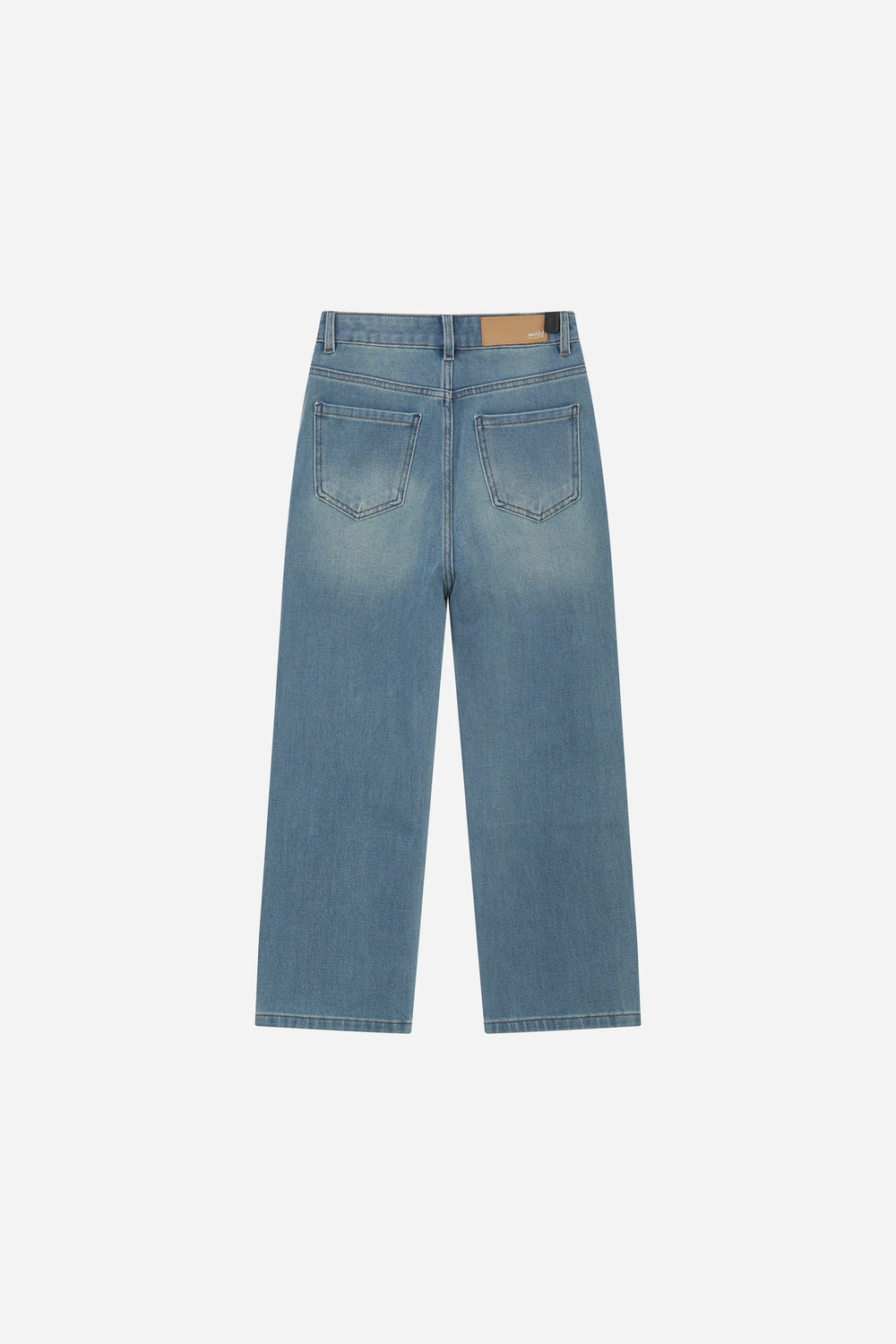 An image of a   12085 Light Wash Straight Leg Jeans by  Mirra Masa