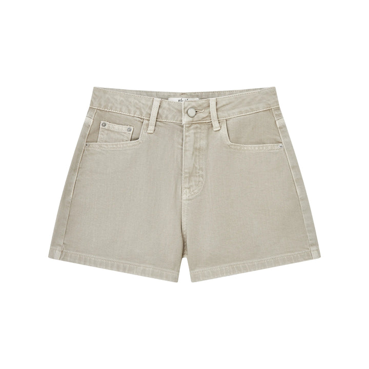 An image of a  Light-Gray-28 12210 Denim Shorts by  Mirra Masa