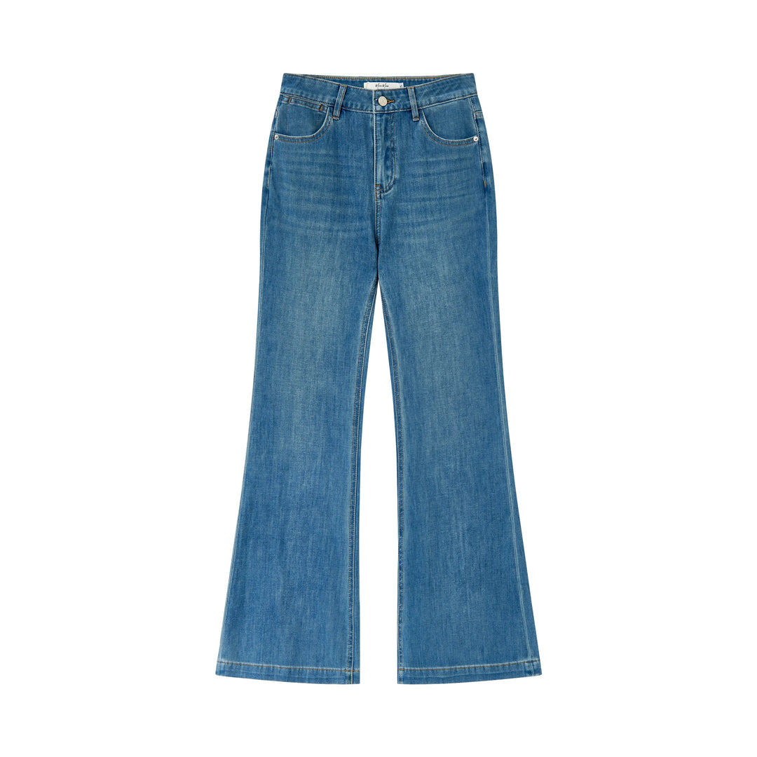 An image of a   12218 Flared Denim Jeans by  Mirra Masa