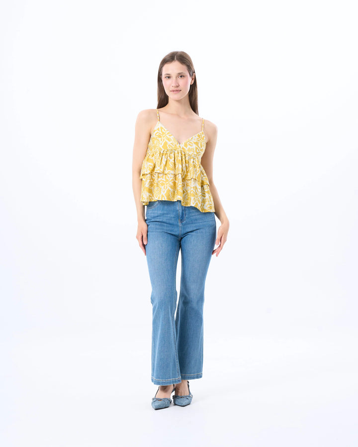 An image of a   12218 Flared Denim Jeans by  Mirra Masa