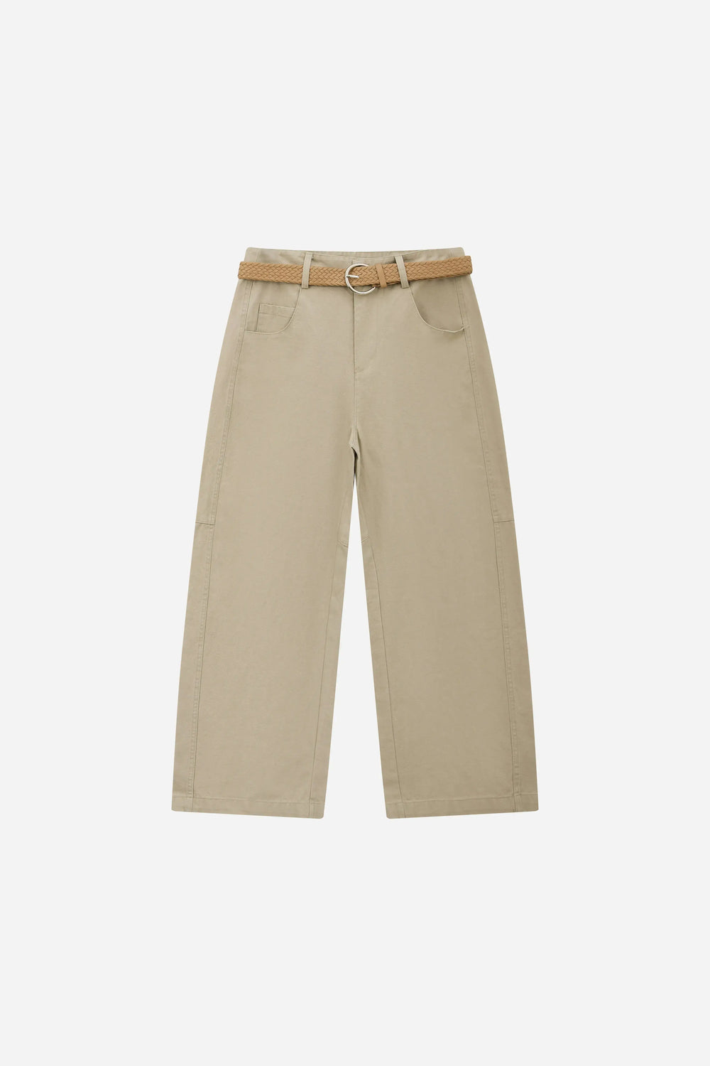 An image of a   12304 Belted Wide Leg Cotton Pants by  Mirra Masa