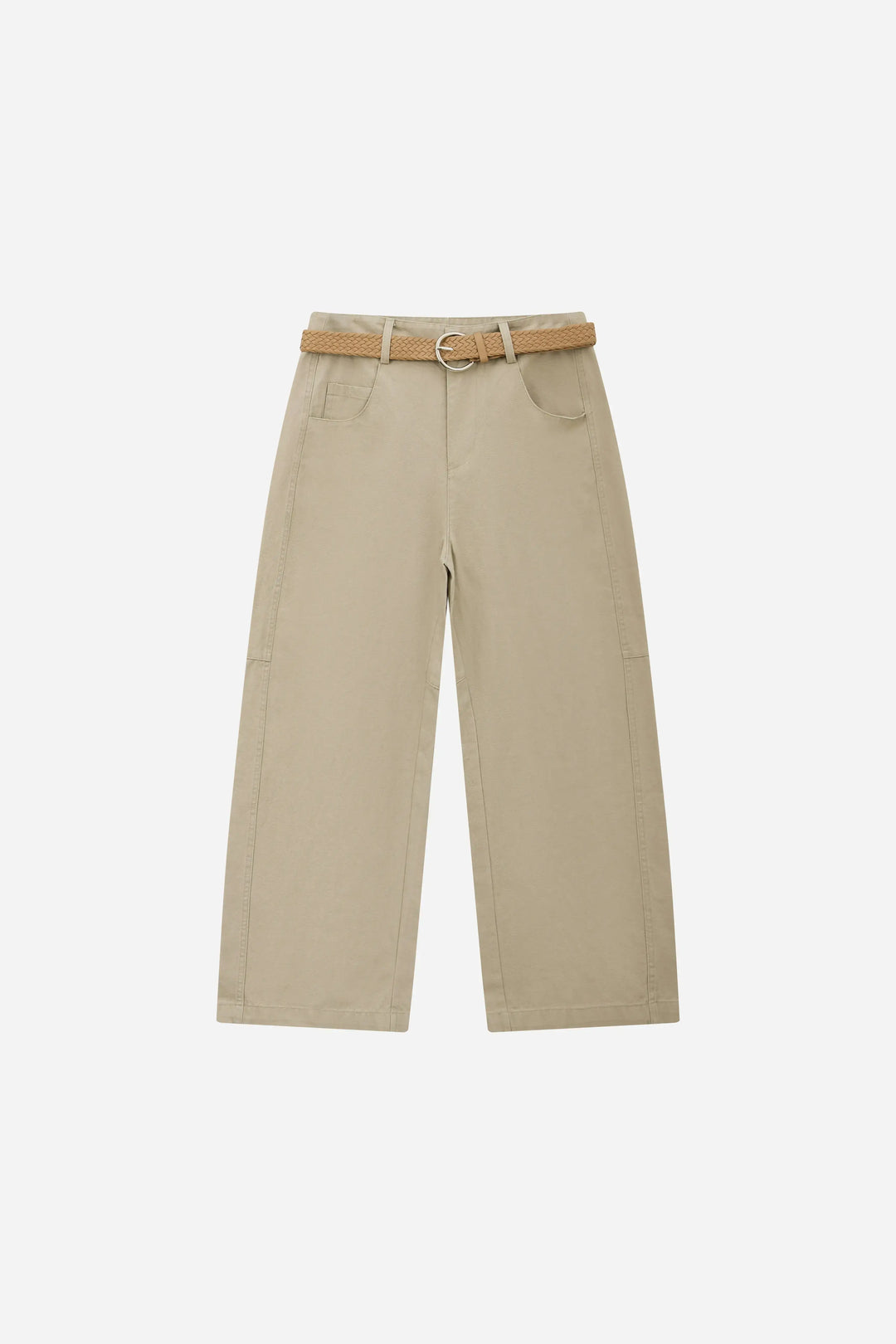 An image of a   12304 Belted Wide Leg Cotton Pants by  Mirra Masa
